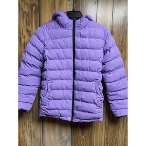 Wantdo Girl's Lightweight Winter Puffer Jacket Hooded Snow Ski Coat Zip Sz 14/16